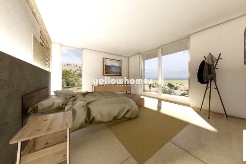 Contemporary villa project for a 3-bed villa with sea views near Loule